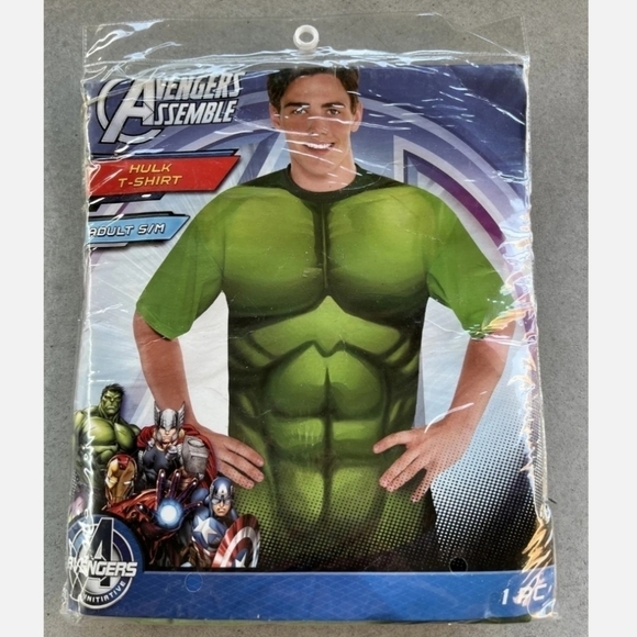 NWT Avengers Assemble Hulk T-Shirt Men's Small/Medium S/M Halloween Costume New - Picture 1 of 4